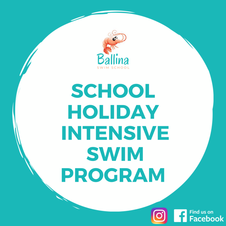 Ballina swim school intensive holiday program with friendly prawn